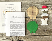 Load image into Gallery viewer, Sheep DIY laser cut wood cross stitch kit
