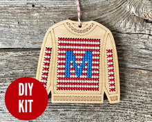 Load image into Gallery viewer, Ugly sweater kit with striped initial alphabet
