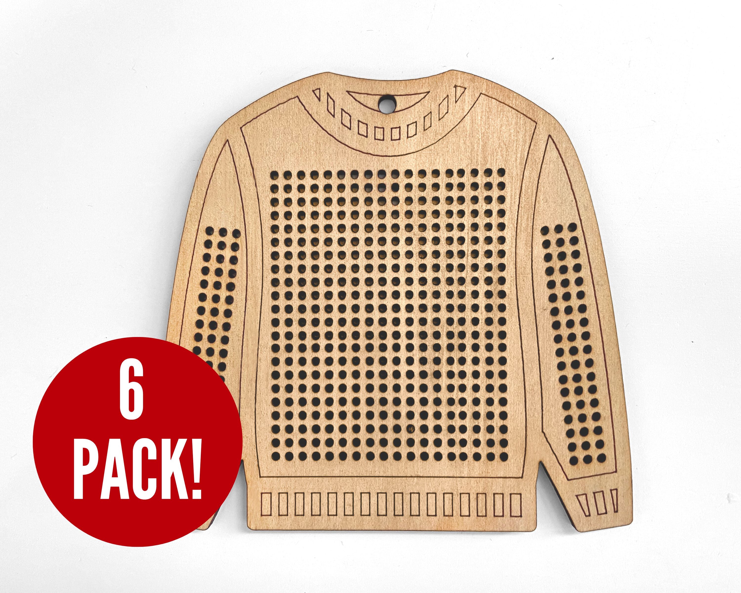 Design-your-own ugly sweater ornament kit SIX PACK!