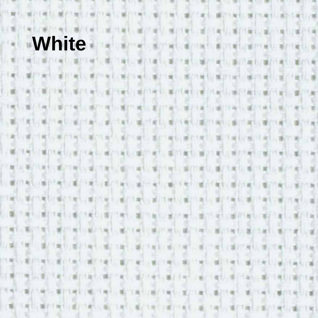 White aida cloth for cross stitching or embroidery