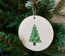 Load image into Gallery viewer, Tree DIY cross stitch ornament kit
