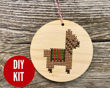 Load image into Gallery viewer, Holiday llama ornament kit
