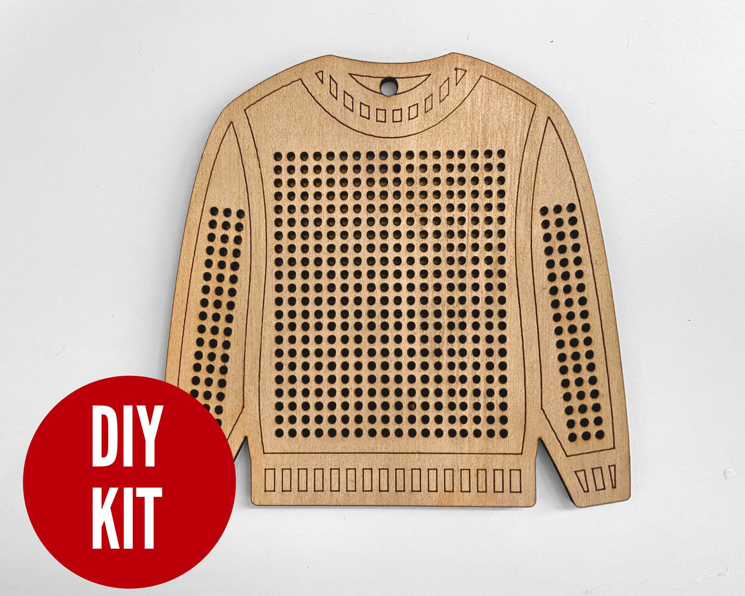 Design-your-own ugly sweater ornament kit