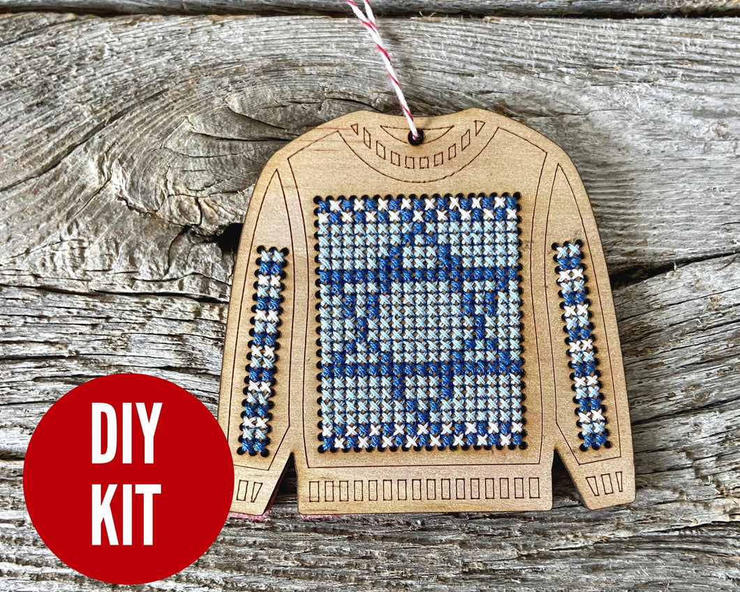 Ugly sweater with Star of David ornament kit