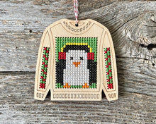 Load image into Gallery viewer, Ugly sweater kit with penguin ornament kit

